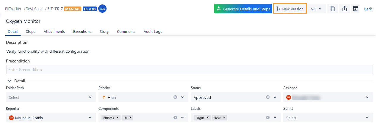 Click New Version Click New Version